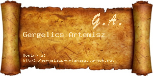 Gergelics Artemisz névjegykártya